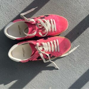 Saint Laurent Pink and Black Sneakers